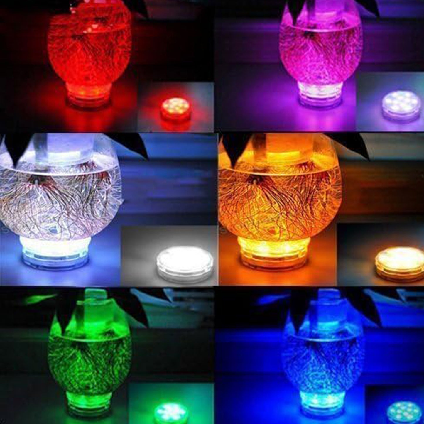 Tropi-Clear LED Pool Lights with Remote,16-Color Waterproof Submersible Pool Light for Pools, Hot Tubs, Decoration and Parties,2-Pack
