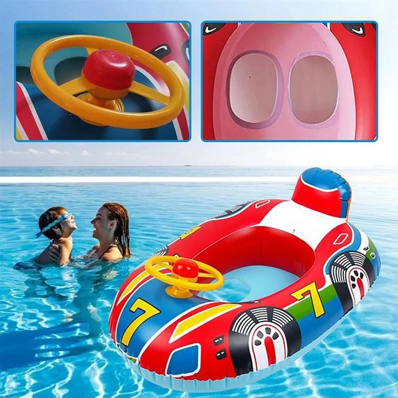 Inflatable Swimming Rings Baby Water Play Games Seat Float Boat Child Swim Ring Accessories Water Fun Pool Toys
