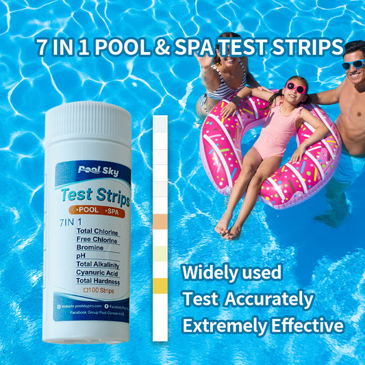 7 in 1 Swimming Pool PH Test Paper