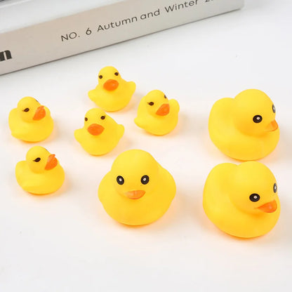 15-120pcs 3.5/5CM Squeaky Rubber Duck Duckie Float Bath Toys Baby