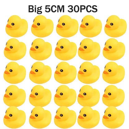 15-120pcs 3.5/5CM Squeaky Rubber Duck Duckie Float Bath Toys Baby