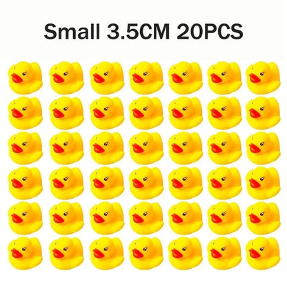 15-120pcs 3.5/5CM Squeaky Rubber Duck Duckie Float Bath Toys Baby