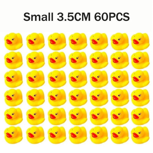 15-120pcs 3.5/5CM Squeaky Rubber Duck Duckie Float Bath Toys Baby