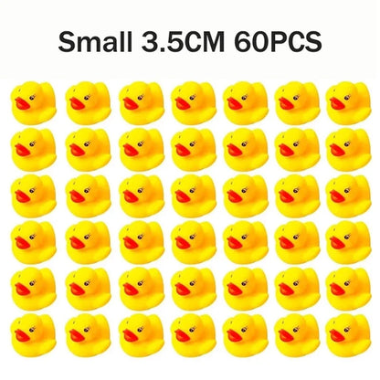 15-120pcs 3.5/5CM Squeaky Rubber Duck Duckie Float Bath Toys Baby