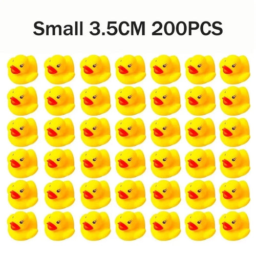 15-120pcs 3.5/5CM Squeaky Rubber Duck Duckie Float Bath Toys Baby