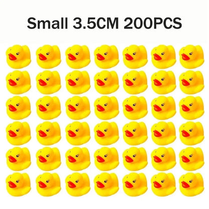 15-120pcs 3.5/5CM Squeaky Rubber Duck Duckie Float Bath Toys Baby